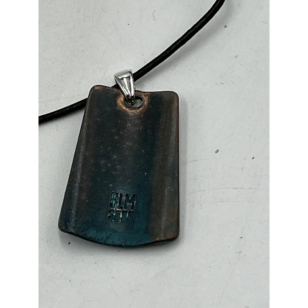 Robert Lee Morris Silver & leather charm chain Two Tone Necklace - Picture 11 of 11